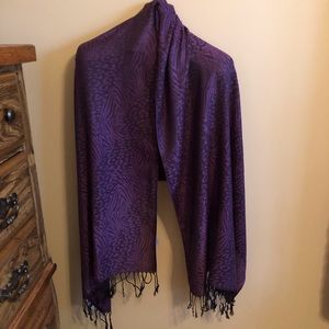 Dark Purple and Black Shawl